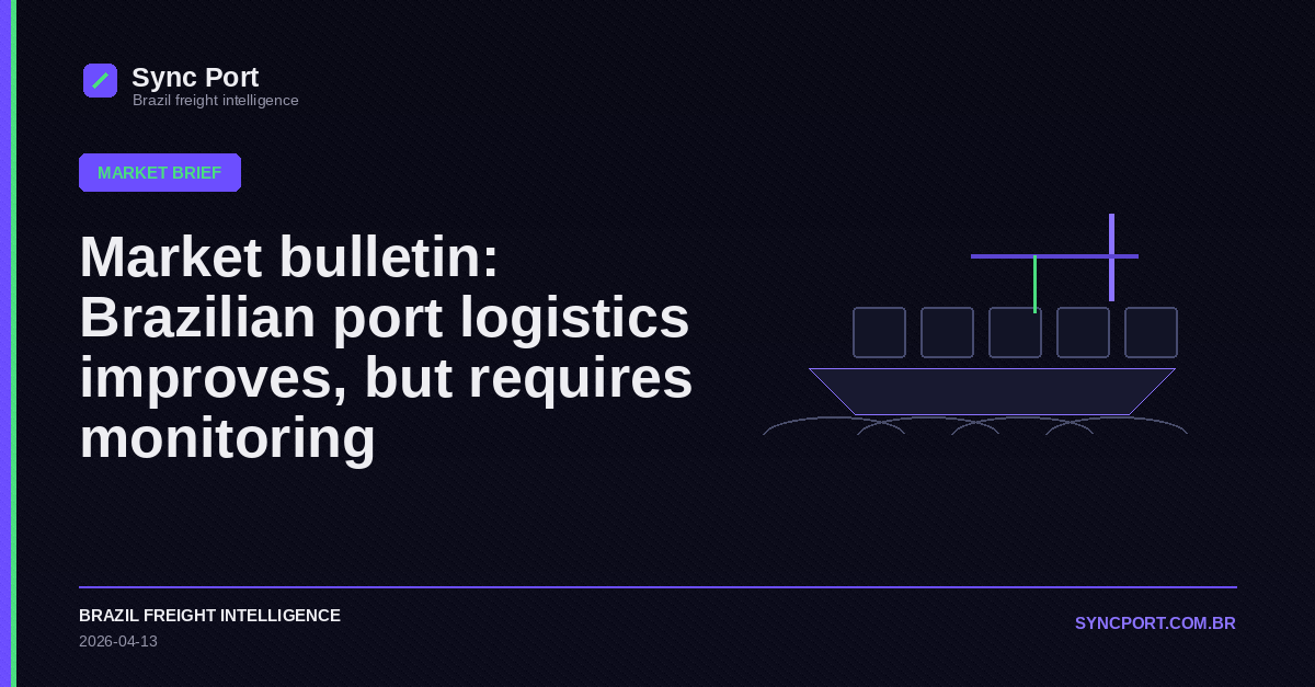 Sync Port editorial cover for Market bulletin: Brazilian port logistics improves, but requires monitoring
