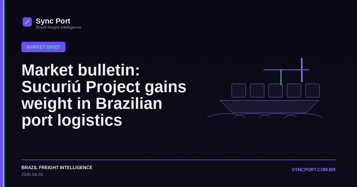 Sync Port editorial cover for Market bulletin: Sucuriú Project gains weight in Brazilian port logistics