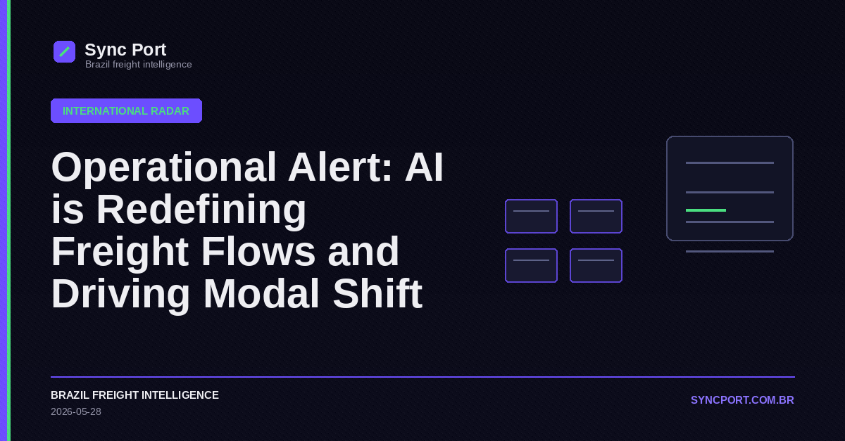 Sync Port editorial cover for Operational Alert: AI is Redefining Freight Flows and Driving Modal Shift