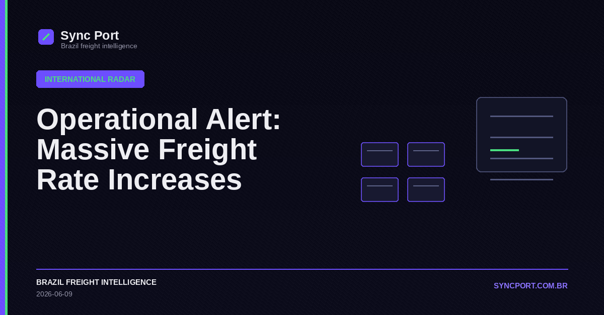 Sync Port editorial cover for Operational Alert: Massive Freight Rate Increases