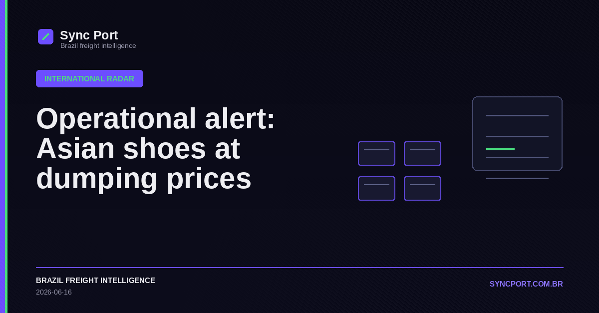 Sync Port editorial cover for Operational alert: Asian shoes at dumping prices