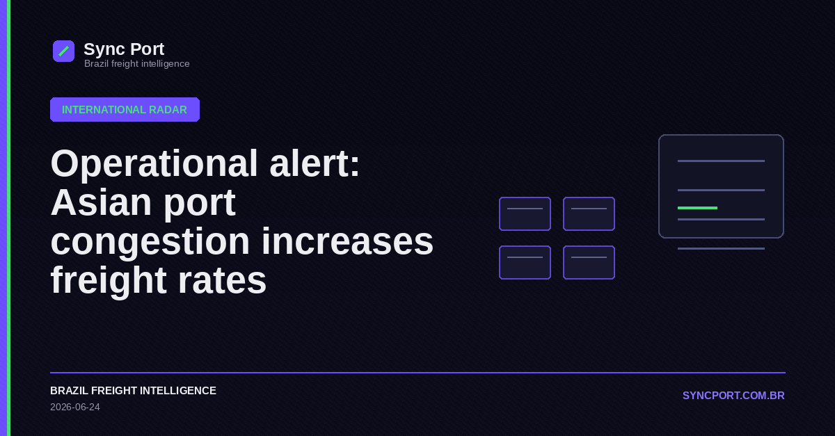 Sync Port editorial cover for Operational alert: Asian port congestion increases freight rates