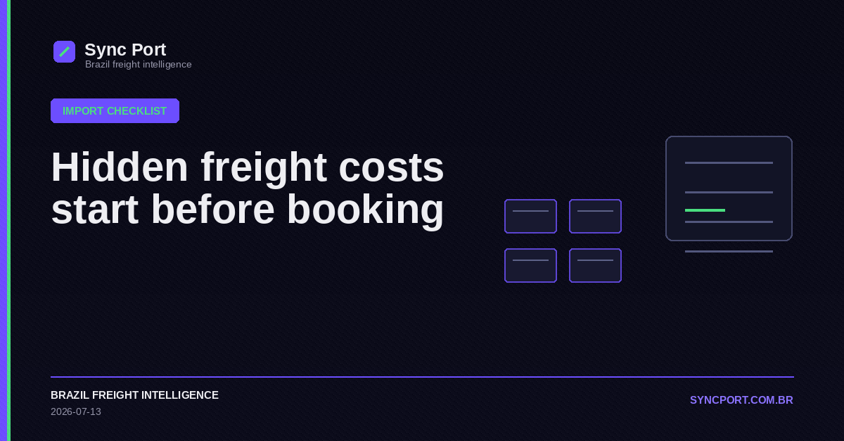 Sync Port editorial graphic for Daily checklist to avoid hidden costs in foreign trade